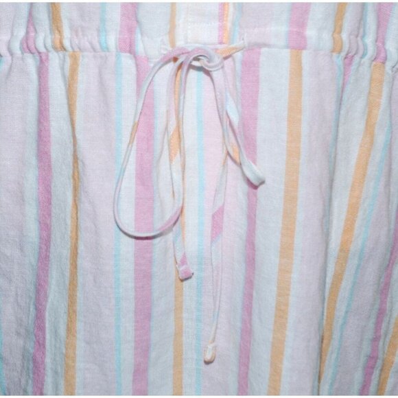 NWT Time And Tru Ladies Pink Striped Sheath Dress Size XXL Linen Blend Pockets S - Picture 5 of 14